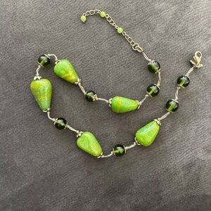 Liz Claiborne Green Beaded Necklace